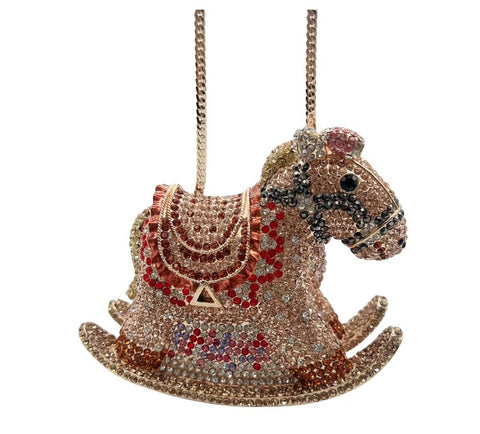 New rocking horse diamond-encrusted clutch bag CODE: KAR5410