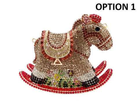 New rocking horse diamond-encrusted clutch bag CODE: KAR5410