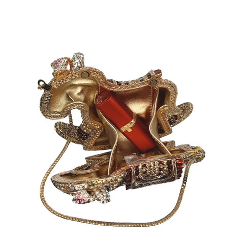 New rocking horse diamond-encrusted clutch bag CODE: KAR5410