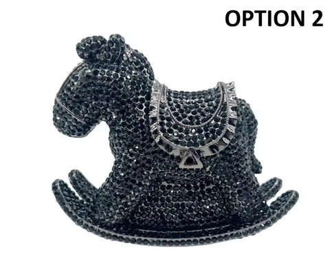 New rocking horse diamond-encrusted clutch bag CODE: KAR5410