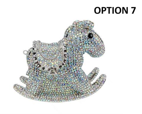 New rocking horse diamond-encrusted clutch bag CODE: KAR5410