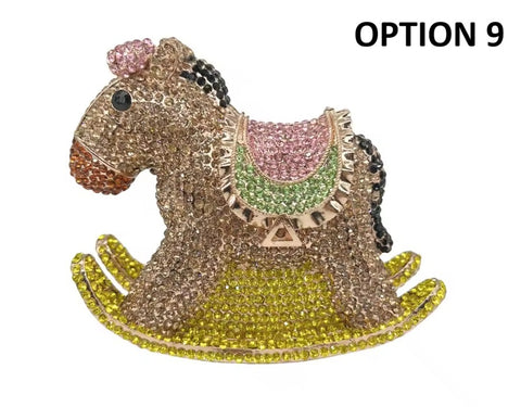 New rocking horse diamond-encrusted clutch bag CODE: KAR5410