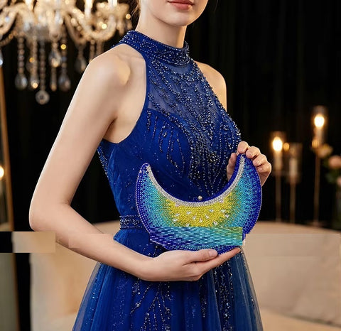 New Moon Shaped Luxury Designer  Handbag CODE: KAR5411