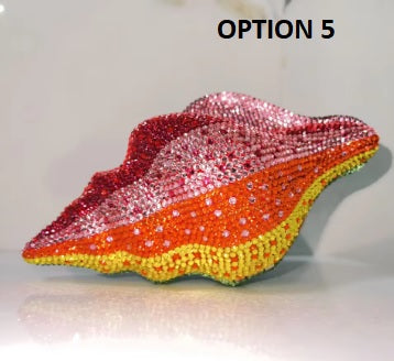 New Conch Shape Crystal Bling Rhinestone Metal Purses Unique Handbag CODE: KAR5412