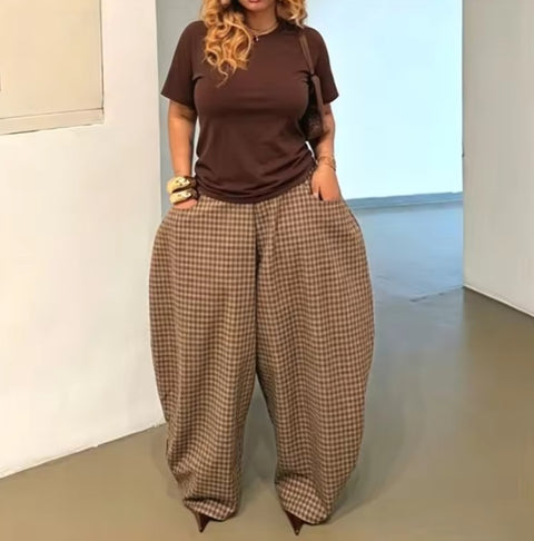 New High Waist Straight Casual Loose Wide Leg Long Pant CODE: KAR5415