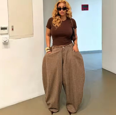 New High Waist Straight Casual Loose Wide Leg Long Pant CODE: KAR5415