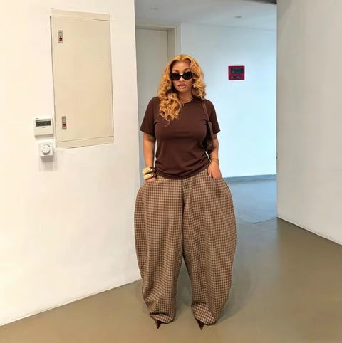 New High Waist Straight Casual Loose Wide Leg Long Pant CODE: KAR5415