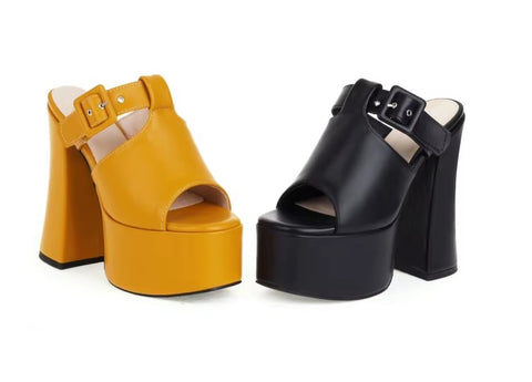 New Punk Goth Platform Buckle Sexy Lady Pumps High Heels Sandals CODE: KAR5422