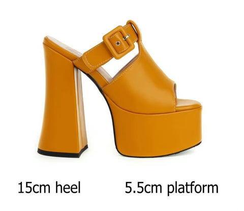New Punk Goth Platform Buckle Sexy Lady Pumps High Heels Sandals CODE: KAR5422