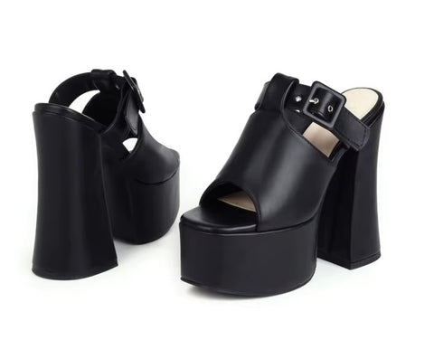 New Punk Goth Platform Buckle Sexy Lady Pumps High Heels Sandals CODE: KAR5422