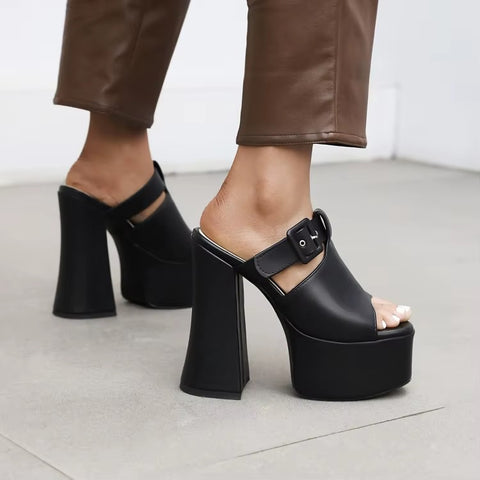 New Punk Goth Platform Buckle Sexy Lady Pumps High Heels Sandals CODE: KAR5422