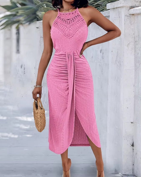 New Elegant Sleeveless Printed Dress CODE: KAR5423