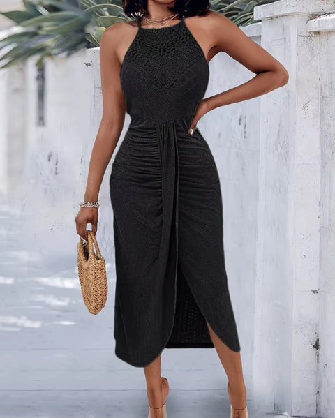New Elegant Sleeveless Printed Dress CODE: KAR5423