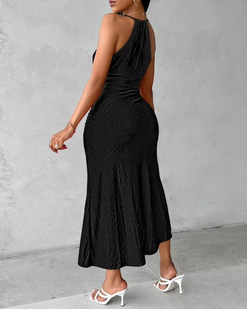 New Elegant Sleeveless Printed Dress CODE: KAR5423