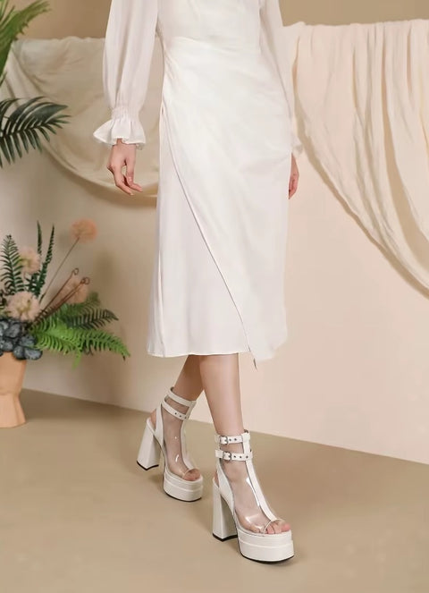 New Sexy Transparent Casual High Heels CODE: KAR5428