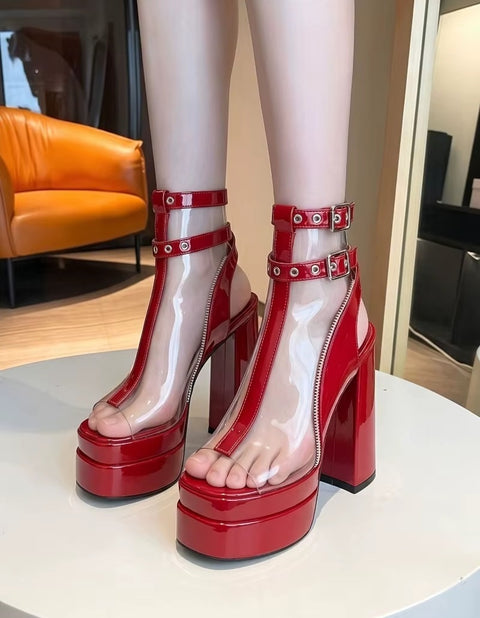 New Sexy Transparent Casual High Heels CODE: KAR5428