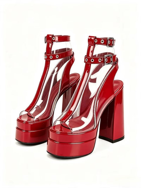 New Sexy Transparent Casual High Heels CODE: KAR5428