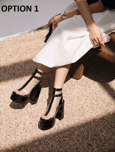 New Sexy Transparent Casual High Heels CODE: KAR5428
