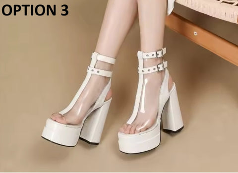 New Sexy Transparent Casual High Heels CODE: KAR5428