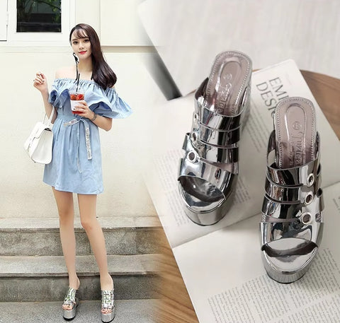 New Thick Bottom Outside Wear Platform Sandals CODE: KAR5437