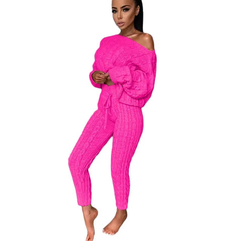 Winter Sweater Costume Pants Sets Women CODE: KAR831