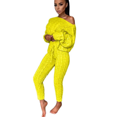 Winter Sweater Costume Pants Sets Women CODE: KAR831