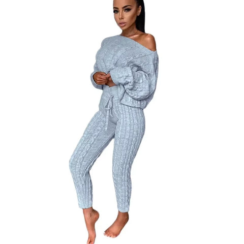 Winter Sweater Costume Pants Sets Women CODE: KAR831