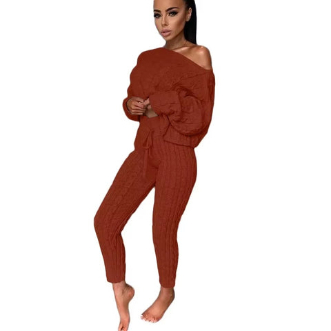 Winter Sweater Costume Pants Sets Women CODE: KAR831