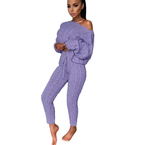 Winter Sweater Costume Pants Sets Women CODE: KAR831