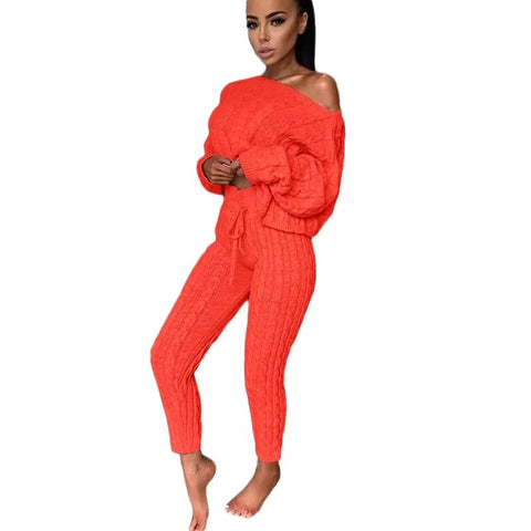 Winter Sweater Costume Pants Sets Women CODE: KAR831