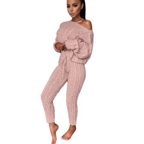 Winter Sweater Costume Pants Sets Women CODE: KAR831