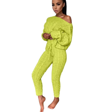 Winter Sweater Costume Pants Sets Women CODE: KAR831