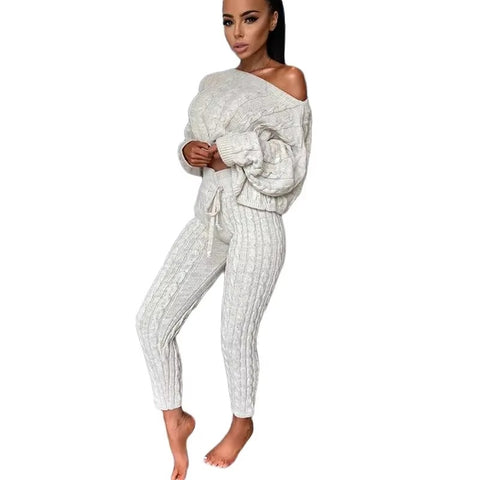 Winter Sweater Costume Pants Sets Women CODE: KAR831