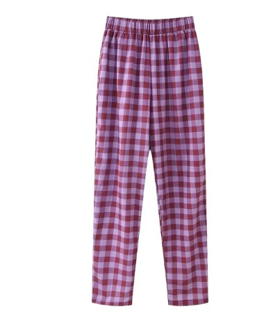New Floral Print Pant Sets Bow Lace Up O Neck Shirts Top High Waist Trousers Suits CODE: KAR2974