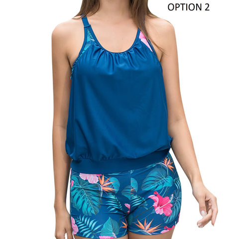 New Fashion Printed Color Matching Two Piece Sets Swimwear CODE: KAR3716