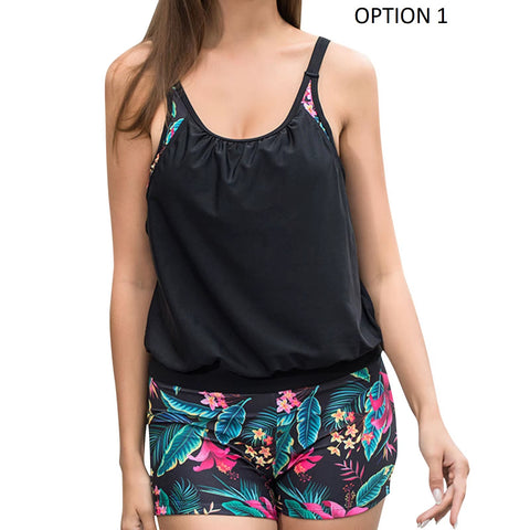 New Fashion Printed Color Matching Two Piece Sets Swimwear CODE: KAR3716