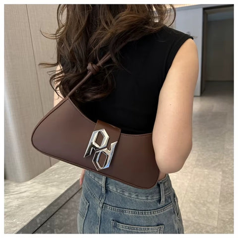 Underarm Handbag Simple Solid Color Retro Shoulder Designer Tote CODE: KAR3733