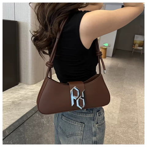 Underarm Handbag Simple Solid Color Retro Shoulder Designer Tote CODE: KAR3733