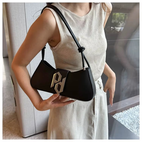 Underarm Handbag Simple Solid Color Retro Shoulder Designer Tote CODE: KAR3733
