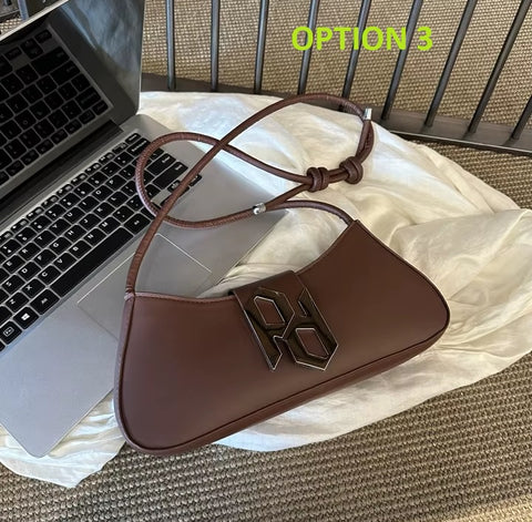 Underarm Handbag Simple Solid Color Retro Shoulder Designer Tote CODE: KAR3733