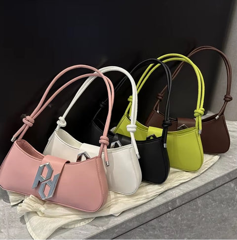 Underarm Handbag Simple Solid Color Retro Shoulder Designer Tote CODE: KAR3733