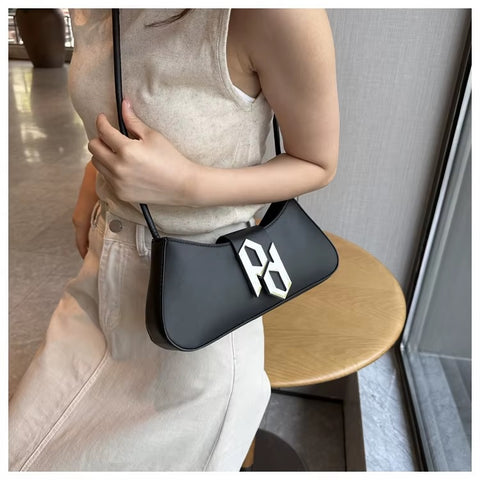 Underarm Handbag Simple Solid Color Retro Shoulder Designer Tote CODE: KAR3733