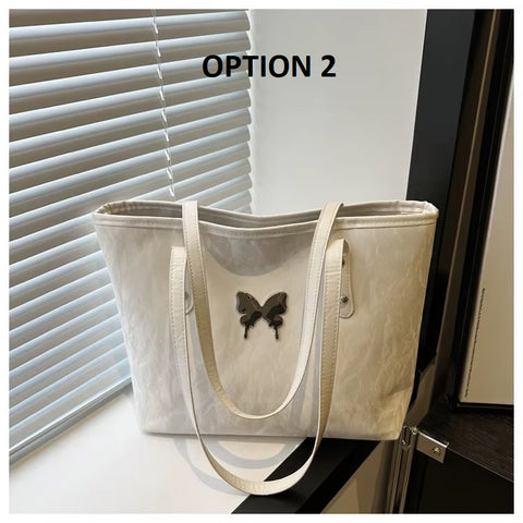 New Casual Large Capacity Butterfly Hardware Shoulder Bag CODE: KAR3735