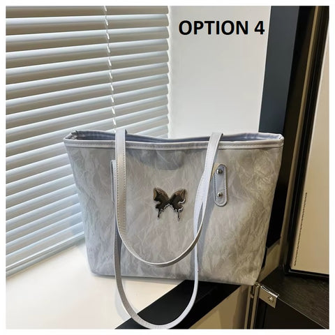 New Casual Large Capacity Butterfly Hardware Shoulder Bag CODE: KAR3735