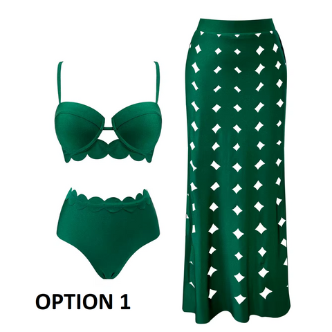 New Sexy Printed Skirt Bikini Set CODE: KAR3741
