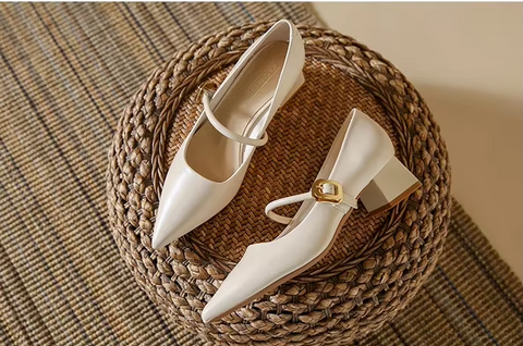 New Fashion Elegant Square Heel Pumps Shoes CODE: KAR3744