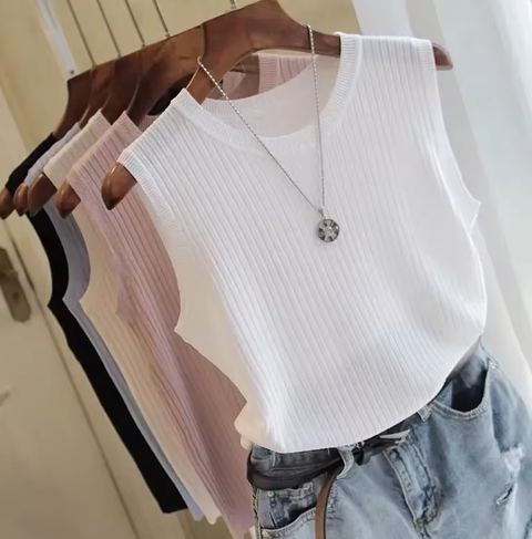 Summer Sleeveless Blouse O-neck Blouse Shirt TOP CODE: KAR3747