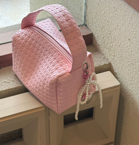 New Woven pattern Handheld makeup toiletry Cosmetics Storage Pouch bag CODE: KAR3754