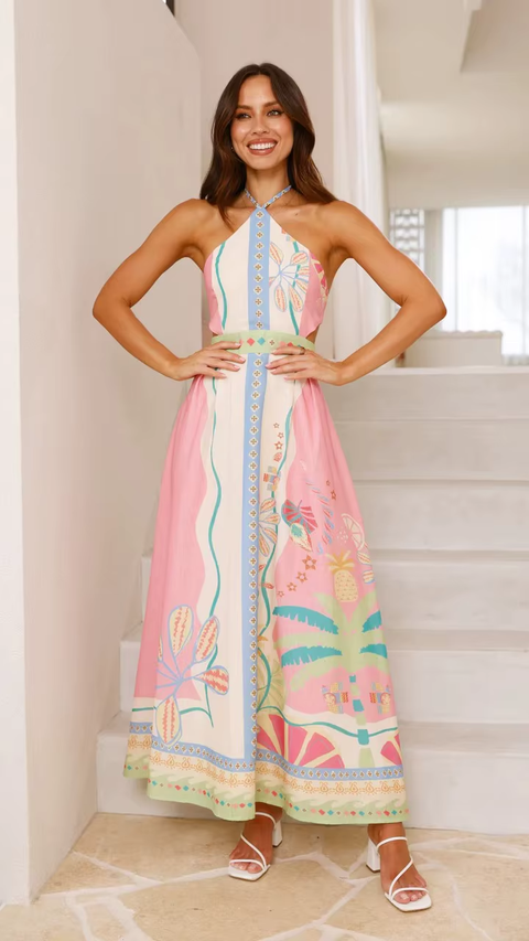 New Halter Sexy Lacing Backless Long Dress CODE: KAR3759