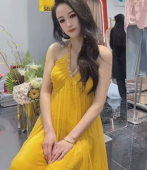 New neck hanging banquet hosting vacation long dress CODE: KAR3766